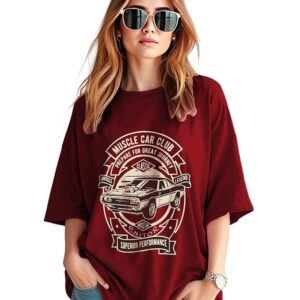AUSK Oversized T-Shirt for Womens || Graphic Front Printed Loose fit Womens Tshirt